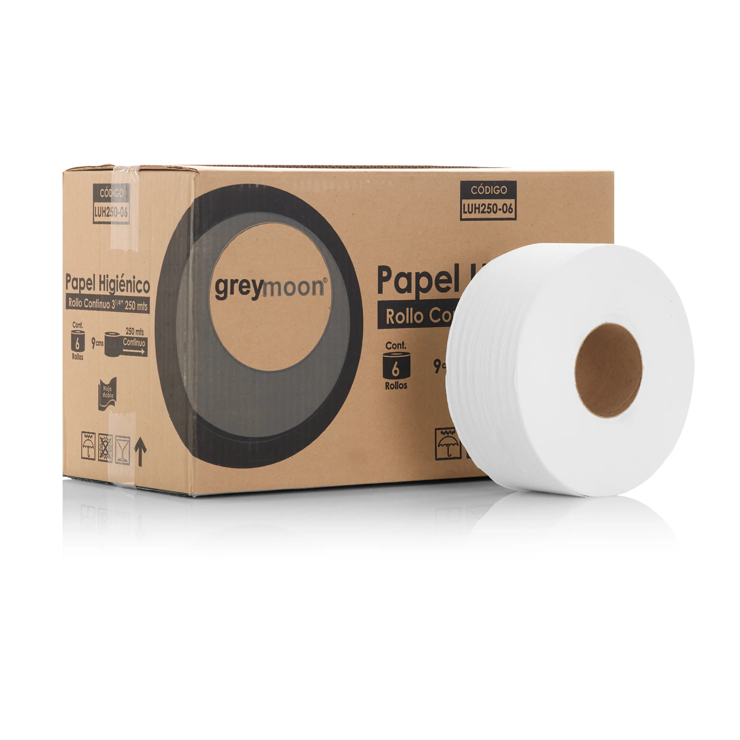 PAPEL HIGIÉNICO 6 ROLLOS 250 mts. 9 cms de ancho