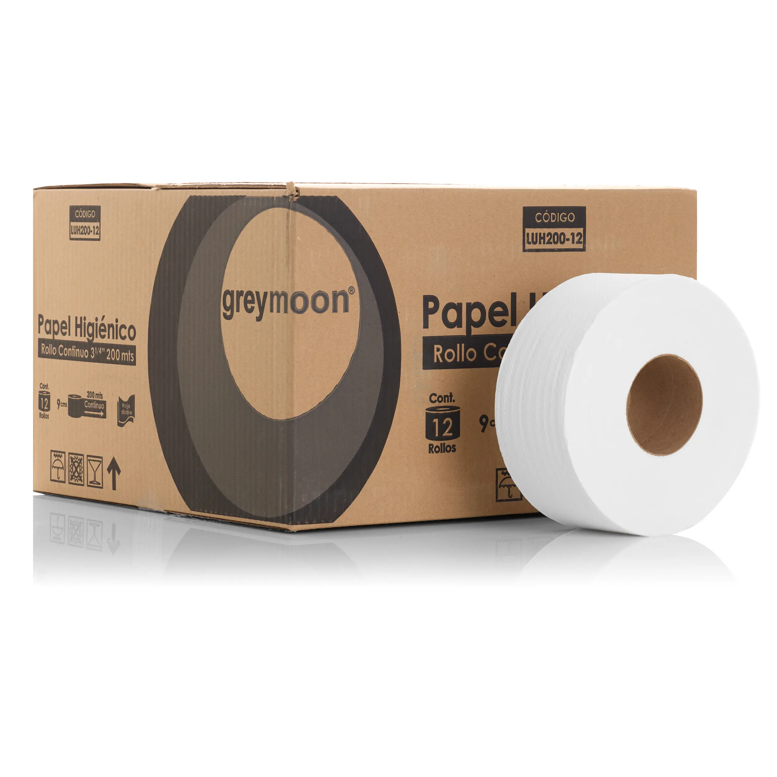 PAPEL HIGIÉNICO 12 ROLLOS 200 mts. 9 cms de ancho