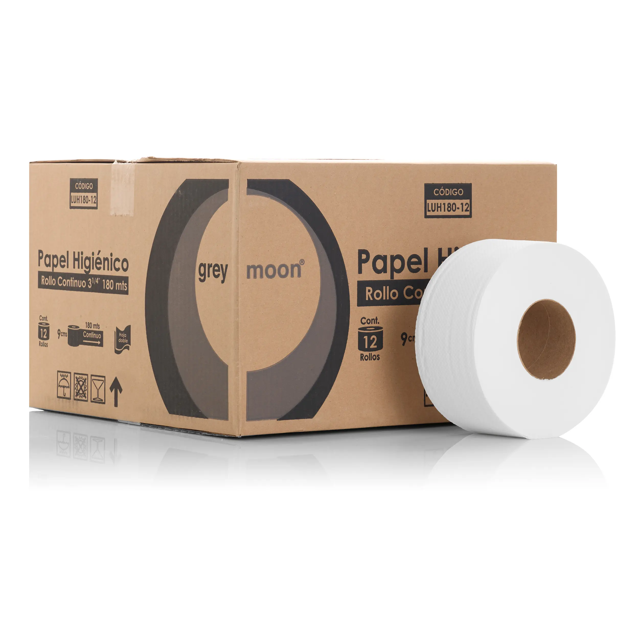 PAPEL HIGIÉNICO 12 ROLLOS 180 mts. 9 cms de ancho