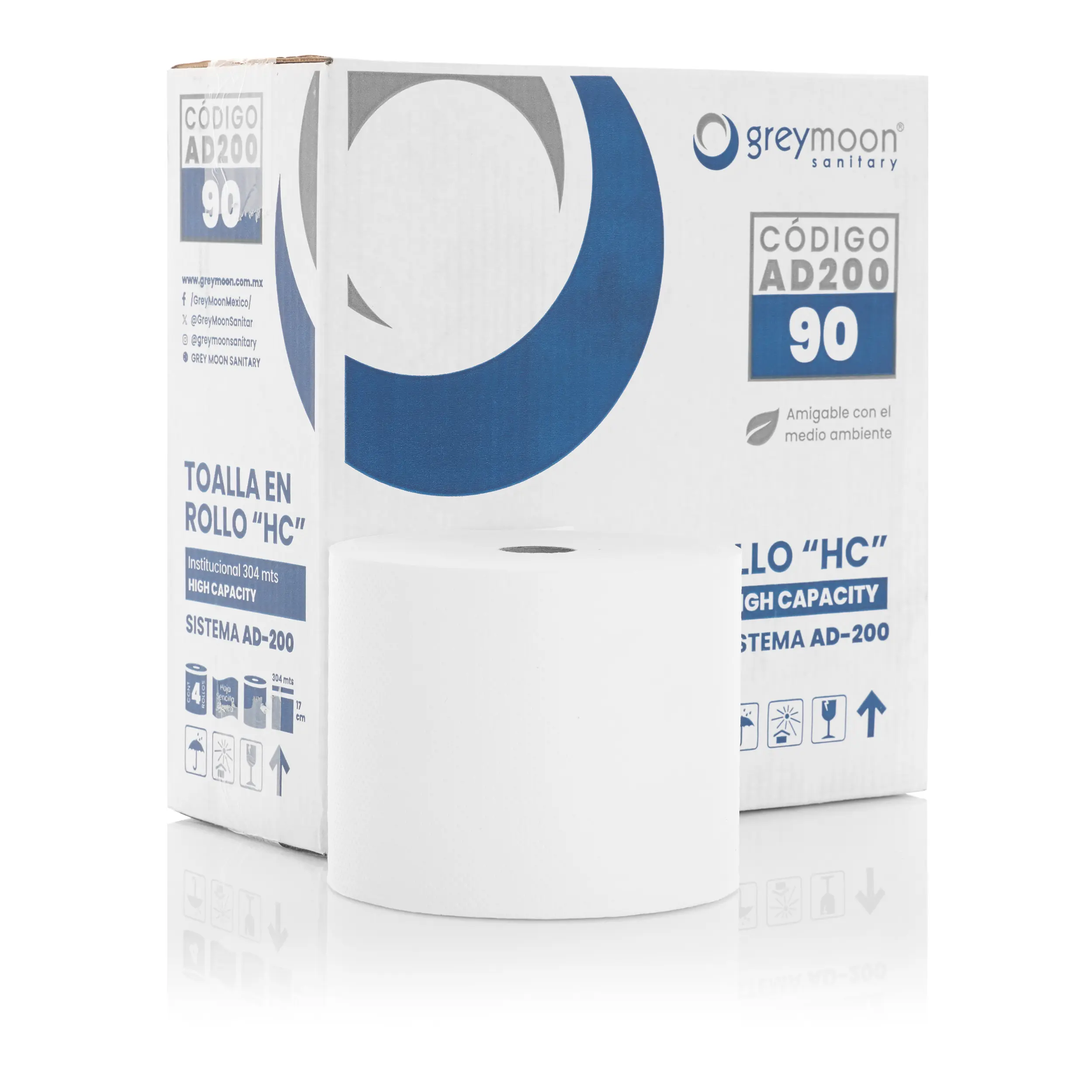 TOALLA EN ROLLO AUTO-CORTE DE "ALTA CAPACIDAD" HC